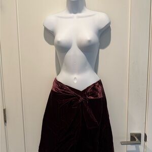 LOFT Velvet Skirt in Rich Purple